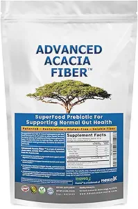 Biologische Acacia Fiber Powder Prebiotic Oplosbare Vezelpoeder Perfect Badkamertrips, Digestie, IBS Relief, Leaky Gut Repair 24oz w/Scooper