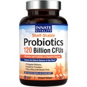 Aangeboren vitaliteit Probiotica 120 miljard CFUs voor mannen en vrouwen, 34 strains met prebiotica en spijsverteringsenzymen, immuun- en spijsverteringsziekten, vertraagde afgifte, steel stabiel, 30 Vegan Capsules