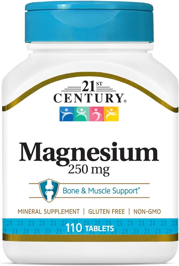 21e siècle Magnésium 250 mg Comprimés, 110 Nombre