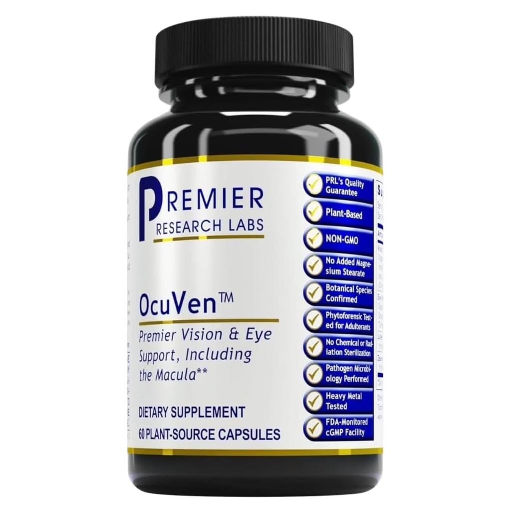 Premier Research Labs OcuVen - Lutein and Zeaxanthine Supplement, Eye Vitamins, Eye Health Supplements for Adults & Seniors, Vision Supplements, Macula Health, Eye Care - 60 Vegetarian Capsules