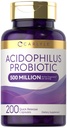Carlyle Acidophilus Probiotic Capsules for Women and Men 500 Million CFU 