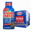 Vitamine Energie B12 11.000% Extra sterkte Energie Shot Açaí Granaatappel 48 Pack, 260mg Natural Cafeine, B12 & B6, Nootrope Focus, Vitality, Zero Sugar, Gluten-Free, Vegan, Kosher, 1,93 fl oz
