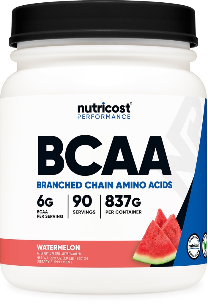 Nutricost BCAA Powder (Watermeloen, 90 Serv) - Optimale 2:1:1 Ratio