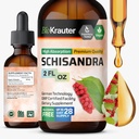 BIO KRAUTER Schisandra Berry Drops - Supplément Schisandra naturel pour le soutien de l'humeur - Extrait sans alcool et sans sucre - 2 Fl.Oz.