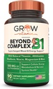 te groeien vitamine voorbij B1 Complex - Allithamine natuurlijke vitamine B1 Supplement met essentiële B-vitaminen, thiamine, Niacin, Biotine, Magnesium & More - Ondersteunt energie, Mood & Nervus System - 90 capsules