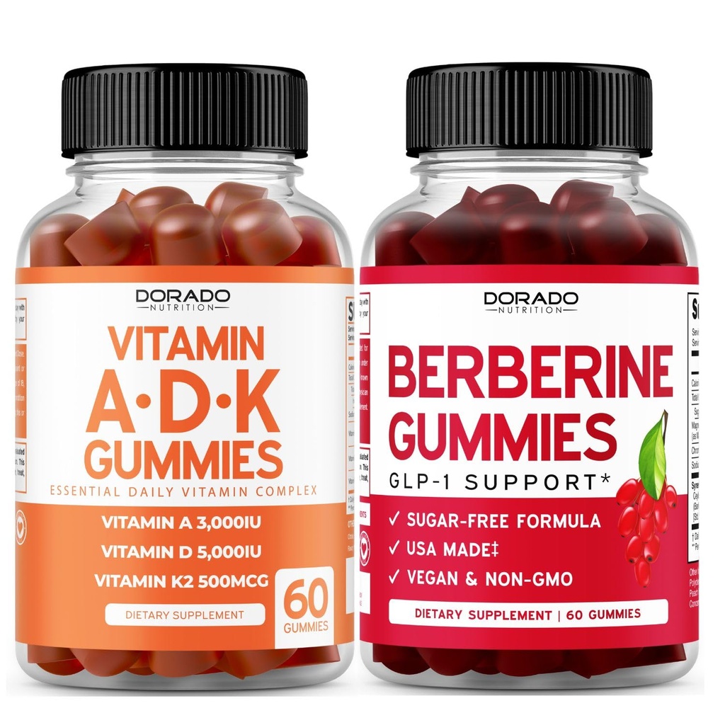 ADK Gummies Vitamine D3 K2 (60 Gummies) Sans sucre Vitamine D3 K2 - Supplément avec D & K - 10 Supplément végétalien - Gummies berbères avec cannelle Ceylan pour adulte - Non OGM et fabriqués aux États-Unis