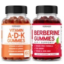 ADK Gummies Vitamin D3 K2 (60 Gummies) Suikervrij Vitamine D3 K2 - Supplement met D & K - 10 Vegan Supplement - Berberine Gummies with Ceylon Cinnamon for Adult - Niet GGO & Made in USA