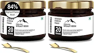 500mg Shilajit Supplement - Shilajit Pure Himalaya Biologische Shilajit Resin met Hoogste Potentie, Origineel Van Himalaya hars met 84+ Fulvinezuur