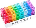 Maandelijkse pil Organizer 2 keer per dag, een maand pil Box AM PM, 30 dagen pil geval kleine afdelingen om vitamine en reisgeneeskunde Organisator, 31 dagen pil Organisator, 4 weken pil gevallen
