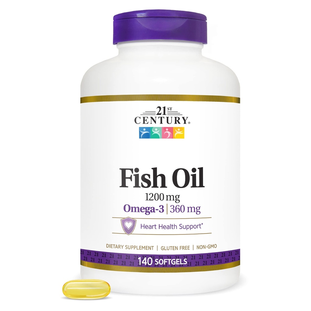 21st Century Fish Oil 1200 mg Softgels, 140 Tel.