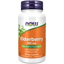 NOW Foods Supplementen, Vlierbes (Sambucus nigra)500 mg, 10:1 Concentraat, 60 Veg Capsules