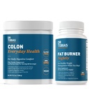 Dr Tobias Colon Santé quotidienne et brûleur de graisse tous les soirs, soutien métabolique quotidien digestif et nocturne, Curb Cravings, Boost Energy & Gut Health, non-OGM