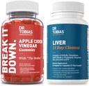 Dr. Tobias Lever 21 dagen Reiniging en Apple Cider Vinegar Gummies - Ondersteunt de spijsvertering van gezondheid en lever Detox, Vegan, Non-GMO