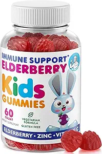 DR. MORITZ Gummies de mûre aînée pour les enfants et les tout-petits - Système immunitaire Booster - Soutien de la santé avec extrait de mûre aînée de Sambucus noir - supplément d'immunité à base de plantes