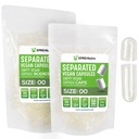 XPRS Nutra Vegan Taille 00 Capsules séparées - 100 Compter Effacer Capsules vides Premium Séparées dans des sacs - 00 Pills vides pour le remplissage de supplément de bricolage