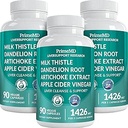 32-en-1 Nettoyer le foie et réparer avec le chardon de lait, silymarin, extrait d'artichaut, poudre de betterave - supplément de vésicules avec formule active de santé hépatique - 1426mg (90ct, paquet de 3)