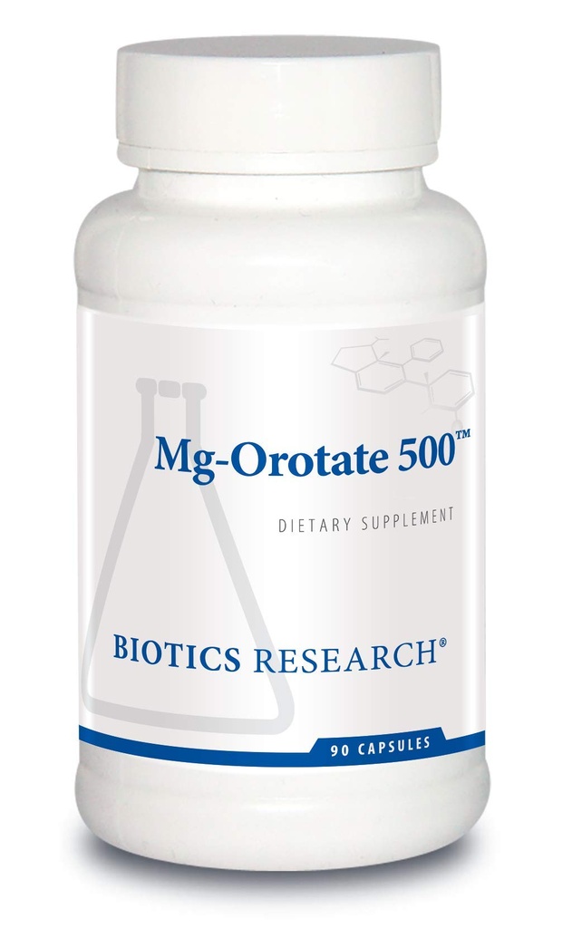Biotics Research Mg Orotate 500mgTM Magnesium Orotate - 2 capsules per portie (1000mg) - Cardiovasculaire ondersteuning Hartgezondheid, algehele ontspanning, verbetert slaap en spierontspanning - 90 capsules