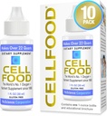 Cellfood Oxygen Boost - 1 fl oz, 10 Pack - Liquid Oxygen Supplement for Lymphatic Drainage, Altitude Disease, Jet Lag, Moeheid, Hoofdpijn & Energy - Glutenvrij, Cert. Kosher