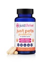 Just Thrive Just Pets Probiotic - Dagelijkse spijsvertering Probiotica voor honden en katten - 4 miljard CFU Pet Probiotic, 30 Capsules