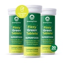 Amazing Grass Comprimés Verts Fizzy Superfood: Comprimé d'aromatisation d'eau vert superfood avec des antioxydants et des verts alcalins, citron Lime, 10 comtes (paquet de 3)