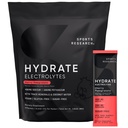 Sportonderzoek Hydrate Elektrolyten Poederverpakkingen - Suikervrij en natuurlijk op smaak gebracht met vitamines, mineralen en kokoswater - Ondersteunt Hydratatie - 16 Pakjes - Cherry Granaatappel