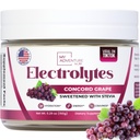 Zero Sugar - Concord Grape Electrolytes Powder - Very Refreshing Hydration - Cafeïnevrije energie met alle natuurlijke ingrediënten - Vegan, Keto & Paleo - Suikervrije Elektrolyten Drinkmix - 30 porties
