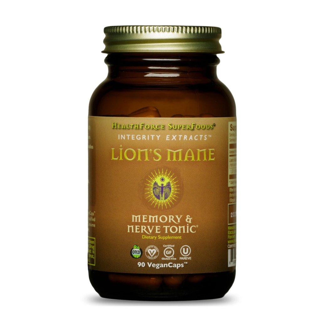 HealthForce SuperFoods Integrity Extracts Lion's Mane Capsules - 90 Vegan Capsules