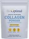 BioOptimaal Collageen Peptides Powder - Grass-Fed, Pasture-Raized Gehydrolyseerde eiwitsupplement voor huid, haar, & Nails - Non-GMO, Zero Sugar Daily Supplement for Men & Women (22 Servings)