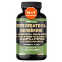 Gade Nutrition Resveratrol Berberine Quercetin Grape Seed Extract Green Tea Extract N-Acetyl Cysteine - 14 in 1 Complex Supplement voor vrouwen en mannen met krachtige antioxidanten - Made in USA