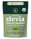 Biologische 100% Pure Stevia Poeder, 4 oz, Tevredenheden Zoete Cravings, Verlaagt Bloedsuiker niveaus voor Diabetici, Bulk poeder Stevia Extract Zoetstof voor beter bakken & Dranken, 800+ Serven door NatriSweet