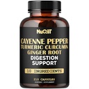 Cayenne Pepper Supplement with Turmeric Curcumin Root, Ginger Root, Ceylon Cinnamon Bark & More - Immune System, Joint Health & Digestive Health Support - 210 Capsules