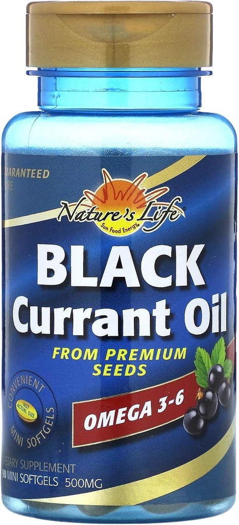 Gezondheid van de Sun Dietary Supplement, Black Currant, 500 mg, 90 zachte gels