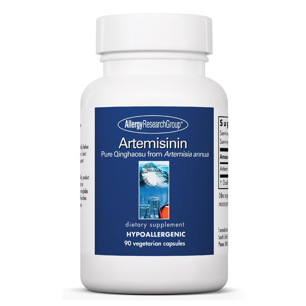 Allergie Research Group Artemisinin Supplement - Pure Sweet Wormwood Extract Artemisinin Capsules voor volwassenen, Natuurlijke Immune Ondersteuning met 200 mg, Digestieve Gezondheidsondersteuning - 90 Vegetarische Capsules