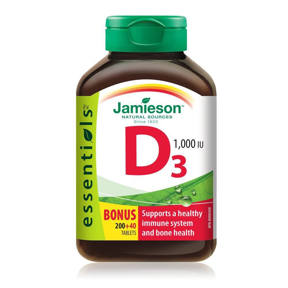 Vitamine D3 1.000 IE Bonus -240 tabbladen Merk: Jamieson Laboratories