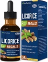 Likeur Root Extract druppels voor de spijsvertering gezondheid, natuurlijke kruiden opgeblazen verlichting en Immune ondersteuning Liquid Tinctuur Supplement met Dandelion, Pepermunt, Ginger. extrato de Regaliz. 2oz