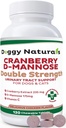 Cranberry D-Mannose voor honden en katten Urinetrekinfectie Ondersteuning Voorkomt en Elimineert UTI, Blaasinfectie Nierondersteuning, Antioxidant (Dubbel sterkte Tablet, 120 Tel)