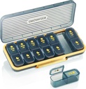 Wekelijkse pil Organisator 2 keer per dag - Pill Case Am Pm - Travel Pill Box 7 Day Draagbare dagelijkse vitamine Container esthetische geneeskunde Dispenser met 7 afzonderlijke afdelingen ochtend nacht supplement houder