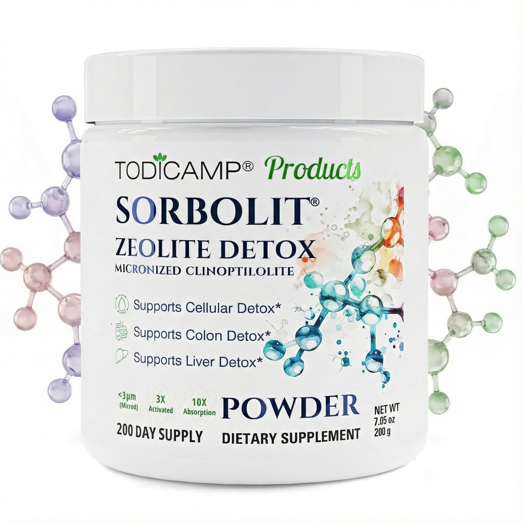 Sorbolit Zeoliet Detox - 7.05 oz Zeoliet Powder Supplement voor volledige body Detox - Gut Cleanse, Cellular Liver Detox