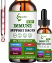 Zink quercetine met bromelaïne vitamine C D3 Liquid Drops Immuun Ondersteuning met vitamine A K2 Echinacea Chlorofyl en vlierbes - 10 in1 Immuun Defense Drops Complex for Immunity Health