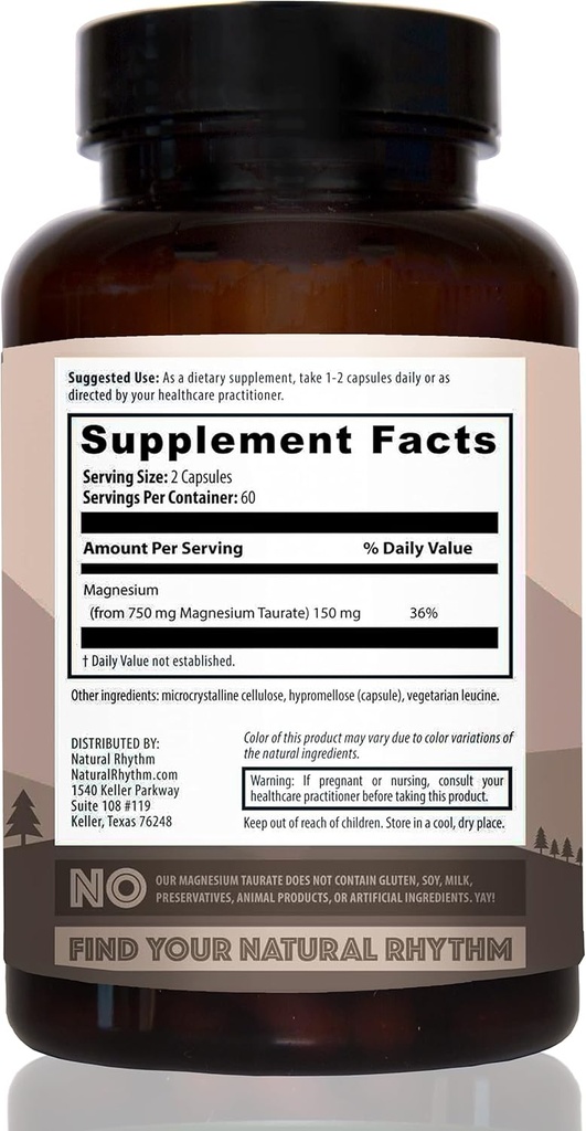 Natuurlijke ritme Magnesium Taurate 120 capsules + B-CALMplex 90 capsules bundel
