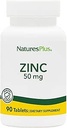 NaturesPlus Zinc - 50 mg, 90 comprimés - soutient la santé immunitaire et le bien-être général - Forme de chélate d'acide amino à haute capacité - sans gluten, végétarien - 90 portions