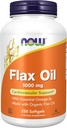 NOW Foods Supplementen, Vlasolie 1000 mg gemaakt met biologische Vlasolie, Cardiovasculaire ondersteuning*, 250 Softgels