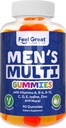 Feel Great Vitamin Co. Mannen Multivitamine Gummies, verpakt met vitamine A, B-6, B-12, Biotine, C, D3, E, Jodium, Foliumzuur, Zink. Gemaakt in de VS. 45 dagen levering