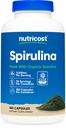 Nutricost Spirulina 3000mg, 180 Capsules voor 30 porties - CCOF Gecertificeerd Gemaakt met Organische Spirulina, Glutenvrij, Vegetarisch