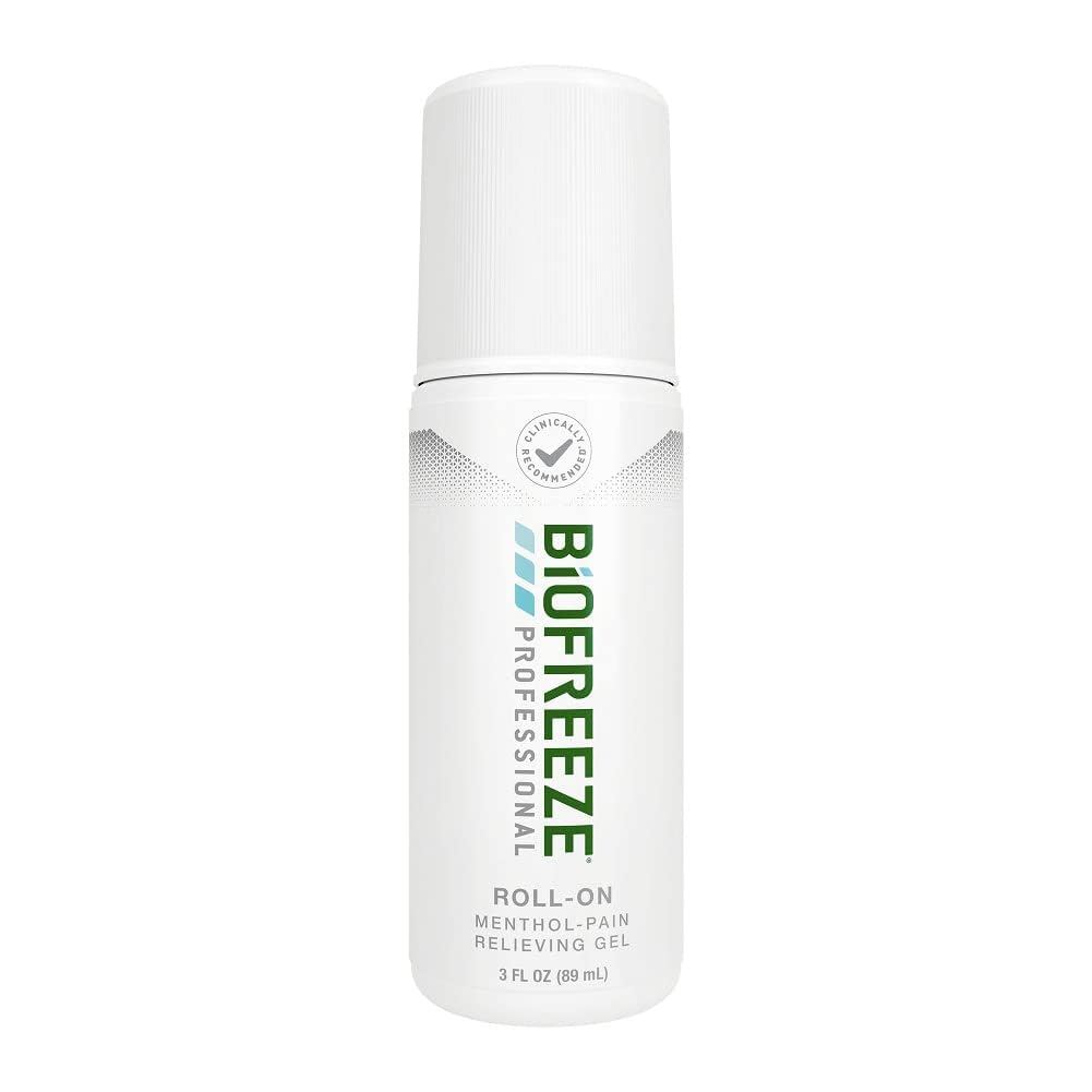 Biofreeze Professional Pain Relief Roll On, Knie & Lower Back Pain Relief, Artritis Pain Reliever, Neck Pain Relief, Cooling Joint Pain Relief, Roll-On Menthol Gel 3 Fl Oz
