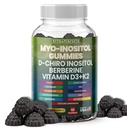 Suikervrij Myo-Inositol & D-Chiro Inositol Gummies for Women, Berberine Vitamin D3 K2 DIM Magnesium Glycinate Oxide L-methylfolaatsupplement voor vrouwen, vruchtbaarheid, hormoonbalans, PMS, ovariële gezondheid