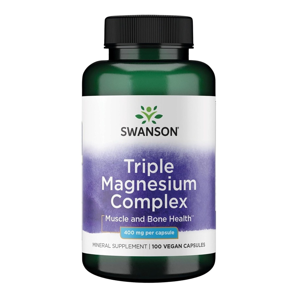 Swanson Triple Magnesium Complex - 100 capsules, 400mg Elke