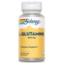 SOLARAY L Capsules de glutamine 500 mg - Supplément de soutien immunitaire - Acides aminés libres - Garantie de remboursement de 60 jours de laboratoire vérifiée - 100 portions, 100 VegCaps