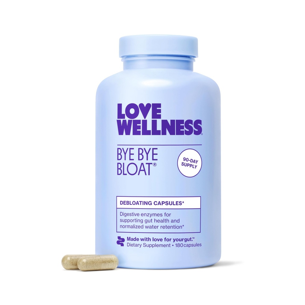 Love Wellness Bye Bye Bloat, Digestieve Enzymes 