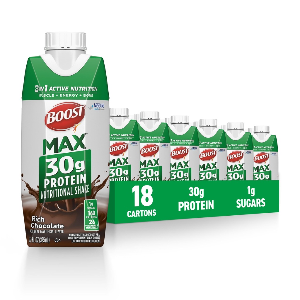 BOOST MAX Proteïne Shakes Klaar om te drinken - 30g High Proteine Shake - Chocolade 